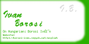 ivan borosi business card